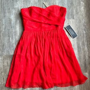 NWT J. Crew 100% silk strapless dress